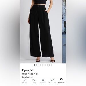 Chic Black Wide-Leg Women's Pants